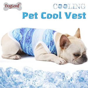 Summer Dog Cooling Vest Lightweight Breathable Dog Clothes Dog Cat Vest Pet Instant Cooling Shirt Puppy Accessories