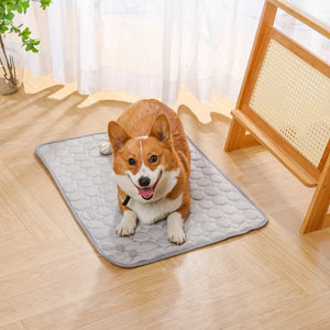 Summer Cooling Pet Mat Gel Ice Pad for Dogs Cats Breathable Soft Kennel Bed Non-Slip Hot Weather Cool Pad Pet Supplies
