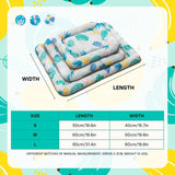 Pet Cool Pad Square Dog Paw Print Comfortable Breathable Cat Mat Cool Cat Nest Pet Printed Ice Pad Pet Supplies Summer Dog